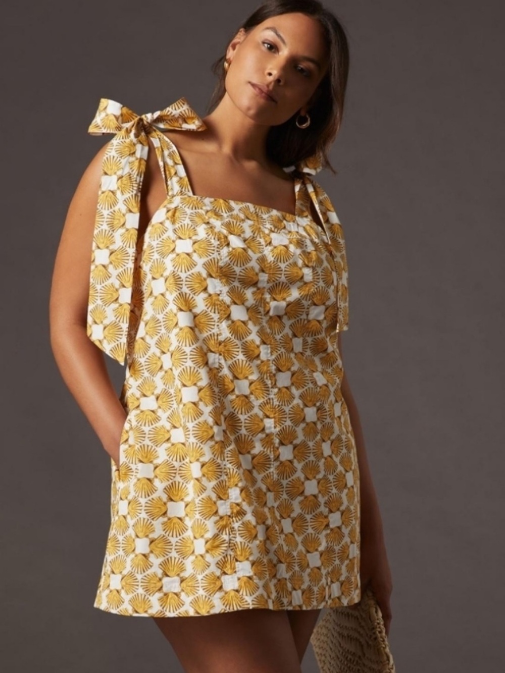 Anthropologie Maeve Tie-Strap Mini Dress 1X